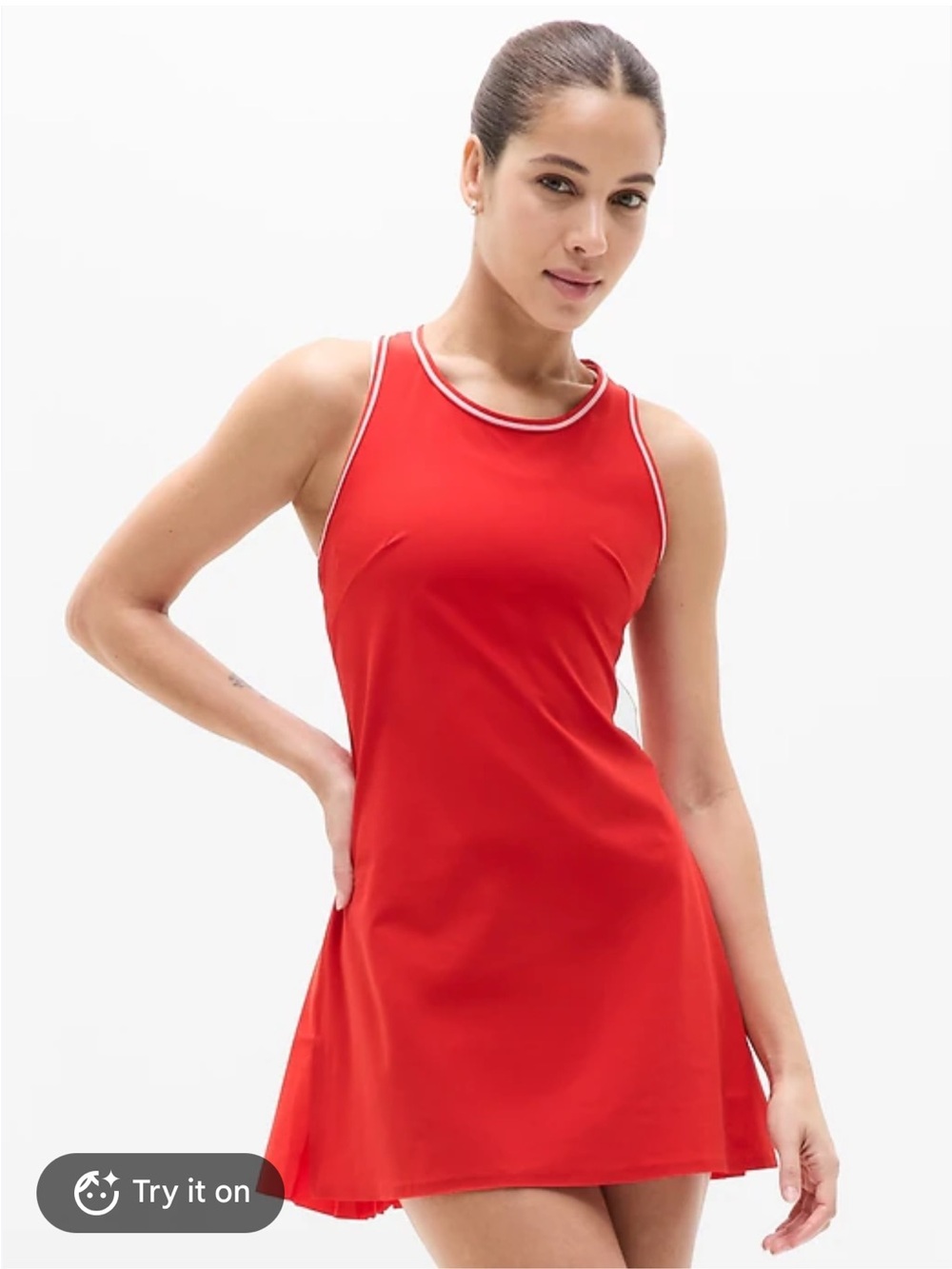 Athleta Match Point Pleated Dress